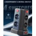 Sameriver 3M Power Strip, with 8 Sockets and 3 USB A+1 USB C(2500W/10A), Surge Protection with Independent Switches, Black