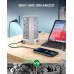 Tower Extension Lead with USB Slots 3M, (13A 3250W) 4 USB Ports and 8 Way Extension Tower, Surge Protection Extension Lead with 4 Independent Control Switch, Extension Cable for Home, Office, Kitchen