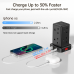 Tower Extension Lead with 4 USB Slots, 8 Way Multi Plug Extension Tower with Surge Protection Extension Cord Switch [13A 3250W], 2M Extension Cable Power Strip for Home, Office, Bedroom.