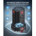 Tower Extension Lead with USB Slots 3M, (13A 3250W) 4 USB Ports and 8 Way Extension Tower, Surge Protection Extension Lead with 4 Independent Control Switch, Extension Cable for Home, Office, Kitchen