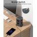 Multiple socket outlet with switch, Sameriver 8 compartment multiple socket strip with 4 USB, multiple plug surge protection, 2M extension cable socket tower for home, office